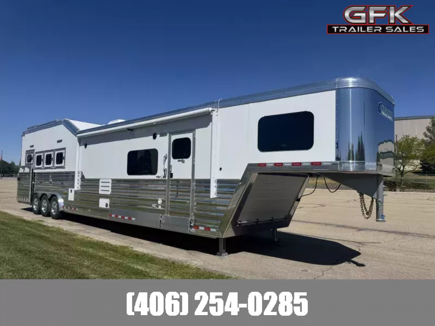 New 2026 Cimarron 4 Horse Side Load with 17'9" Living Quarter by Outlaw Conversions