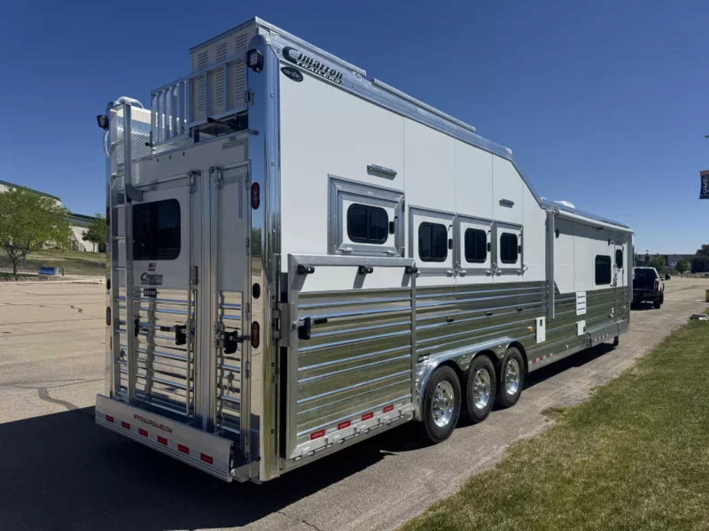 New 2026 Cimarron 4 Horse Side Load with 17'9" Living Quarter by Outlaw Conversions