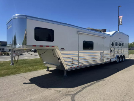 New 2026 Cimarron 4 Horse Side Load with 17'9" Living Quarter by Outlaw Conversions