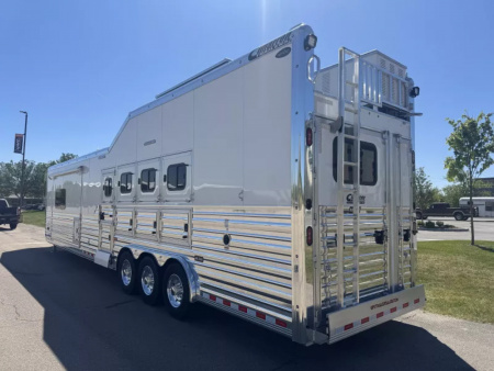 New 2026 Cimarron 4 Horse Side Load with 17'9" Living Quarter by Outlaw Conversions