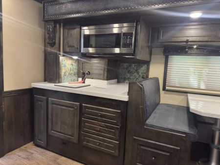 New 2026 Cimarron 4 Horse Side Load with 17'9" Living Quarter by Outlaw Conversions