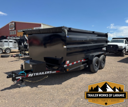 New 2026 PJ D7 DUMP TRAILER 7X14 14K BP- 4FT Sides
