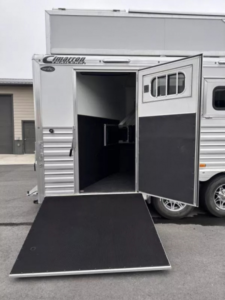 New 2025 Cimarron 3 Horse Side Load with 14'9" Living Quarter by Outlaw Conversions