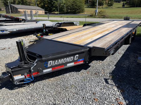 New 2026 Diamond C DET210 DECK OVER POWER TILT TRAILER 102” X24’ WIRELESS REMOTE HYDRO JACK