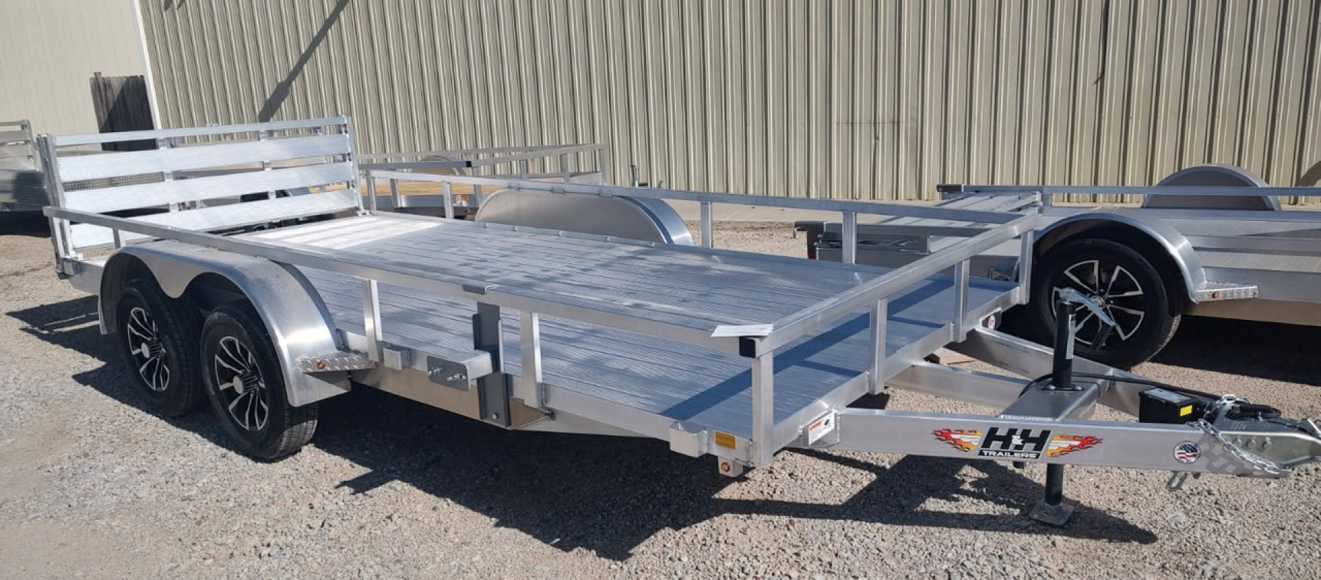 New 2026 H&H Trailers 82x16 Aluminum Rail Side 7K Utility Trailer