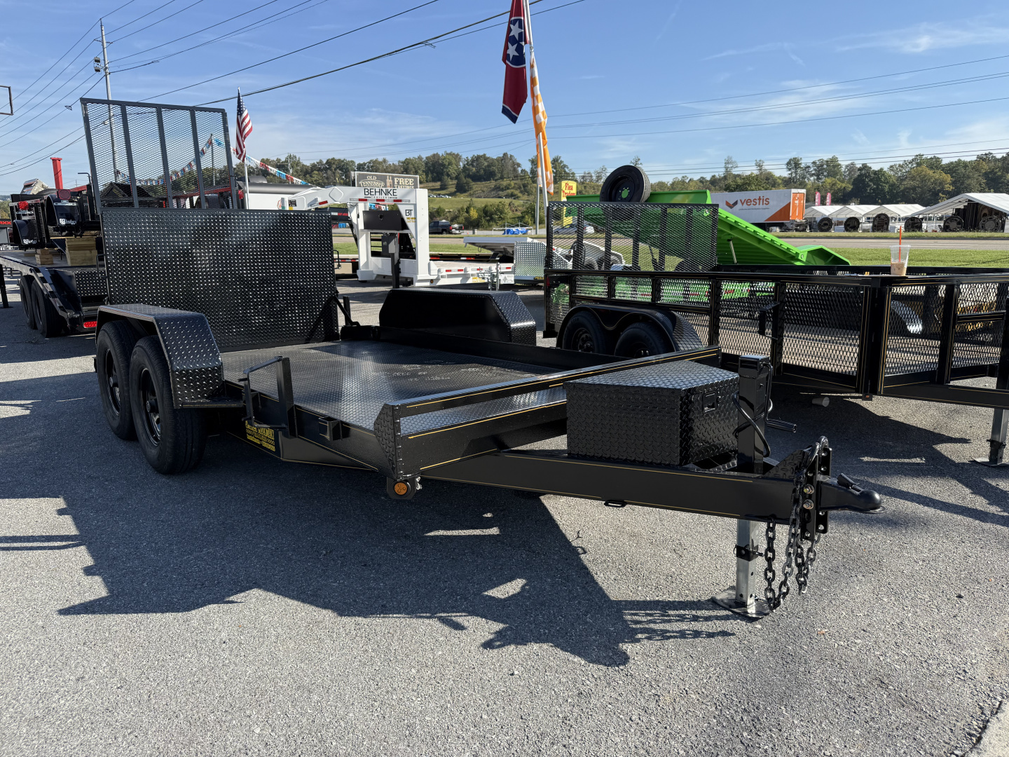 New 2026 P & T Trailers 14K 6.4X14 SCISSOR LIFT Equipment Trailer