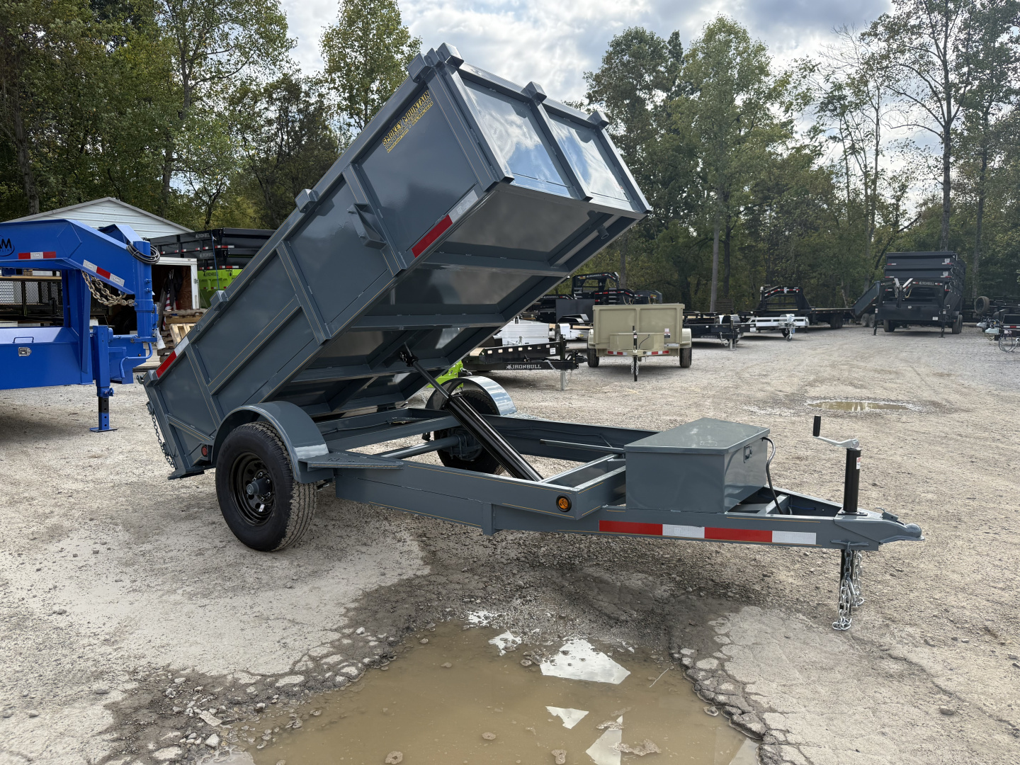 New 2026 P & T Trailers 5.2K 5X10 DUMP SPREAD GATE 7K JACK Dump Trailer