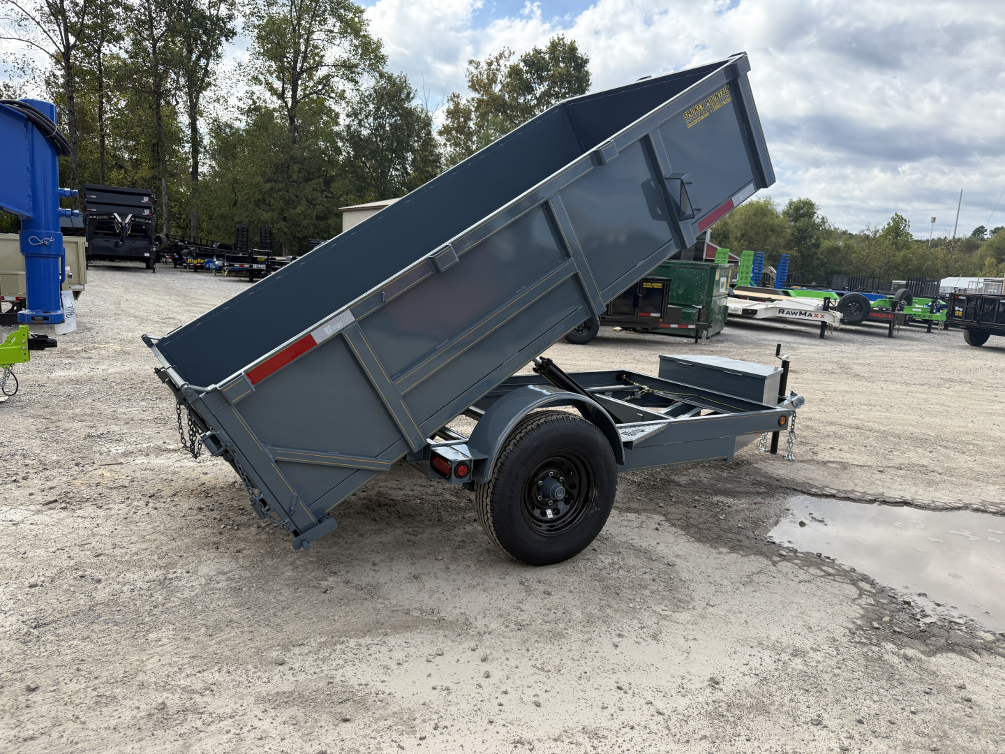 New 2026 P & T Trailers 5.2K 5X10 DUMP SPREAD GATE 7K JACK Dump Trailer