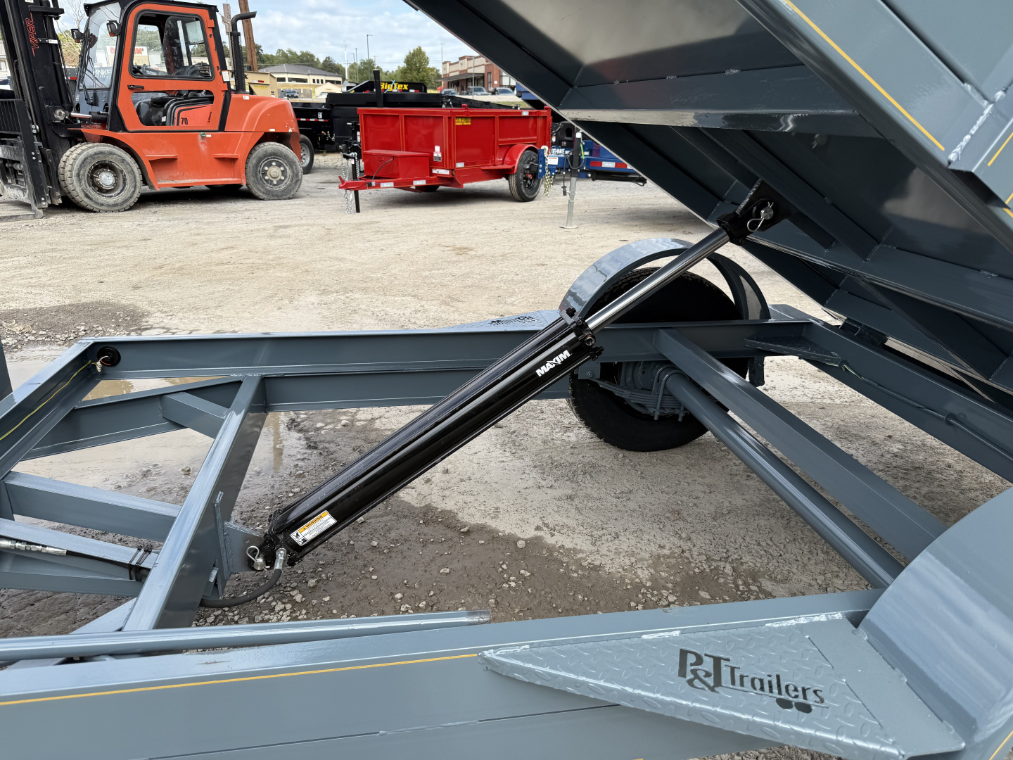 New 2026 P & T Trailers 5.2K 5X10 DUMP SPREAD GATE 7K JACK Dump Trailer