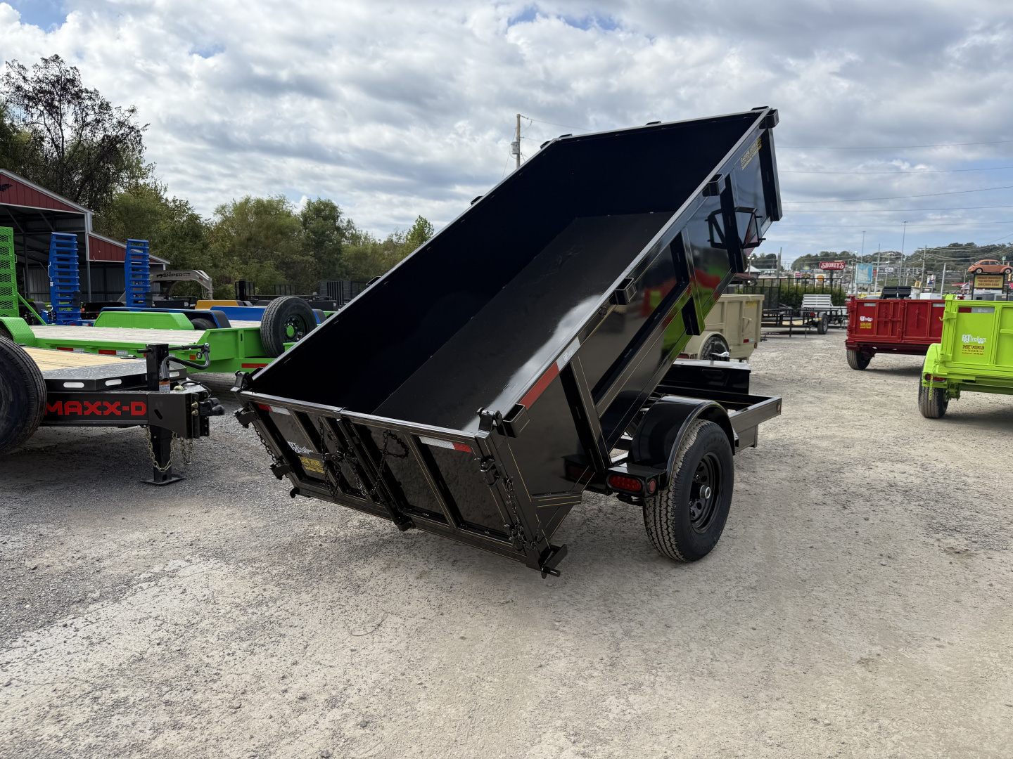 New 2026 P & T Trailers 5.2K 5X10 DUMP SPREAD GATE 7K JACK Dump Trailer