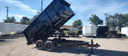 New 2026 H&H Trailers 7x14 High Side Scissor 14K Dump Trailer