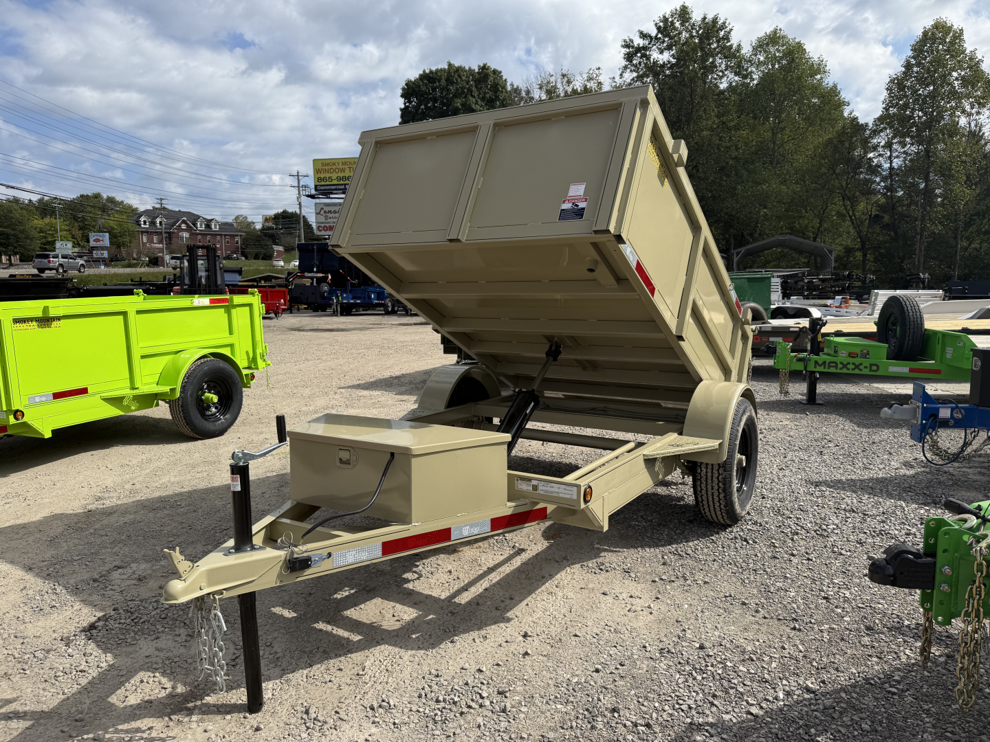 New 2026 P & T Trailers 5.2K 5X8 DUMP SPREAD GATE 7K JACK Dump Trailer