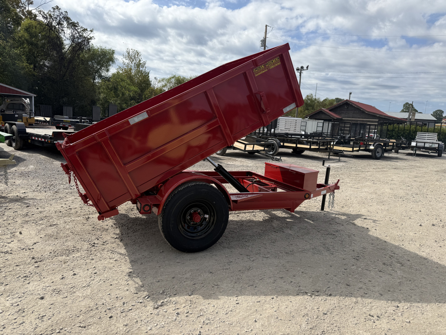 New 2026 P & T Trailers 5.2K 5X8 DUMP SPREAD GATE 7K JACK Dump Trailer