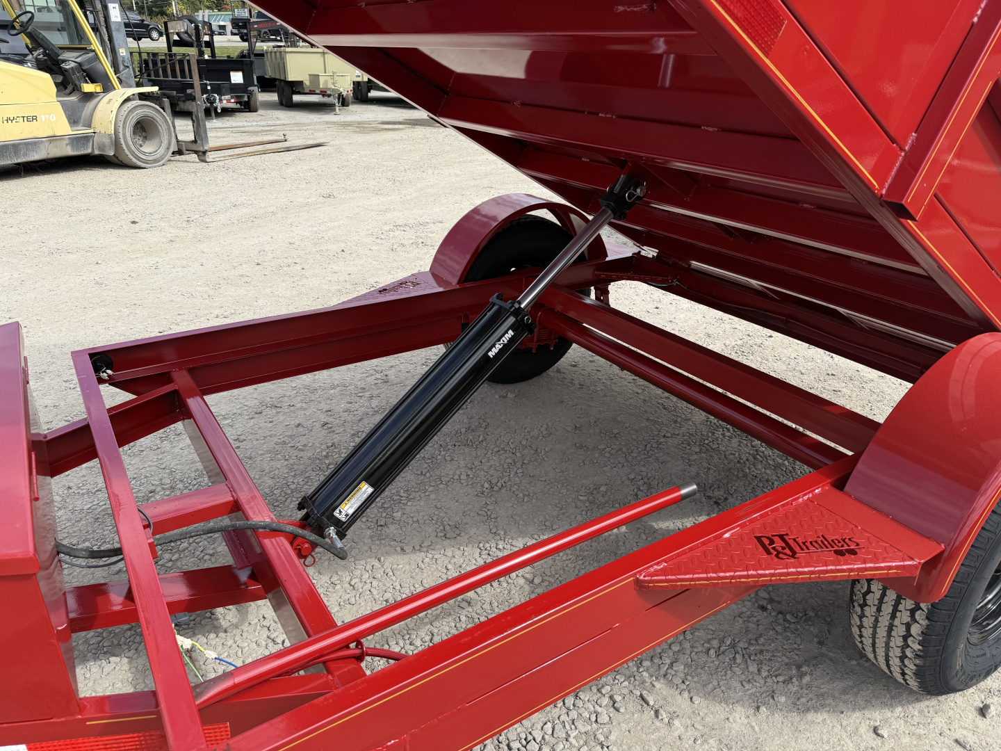 New 2026 P & T Trailers 5.2K 5X8 DUMP SPREAD GATE 7K JACK Dump Trailer