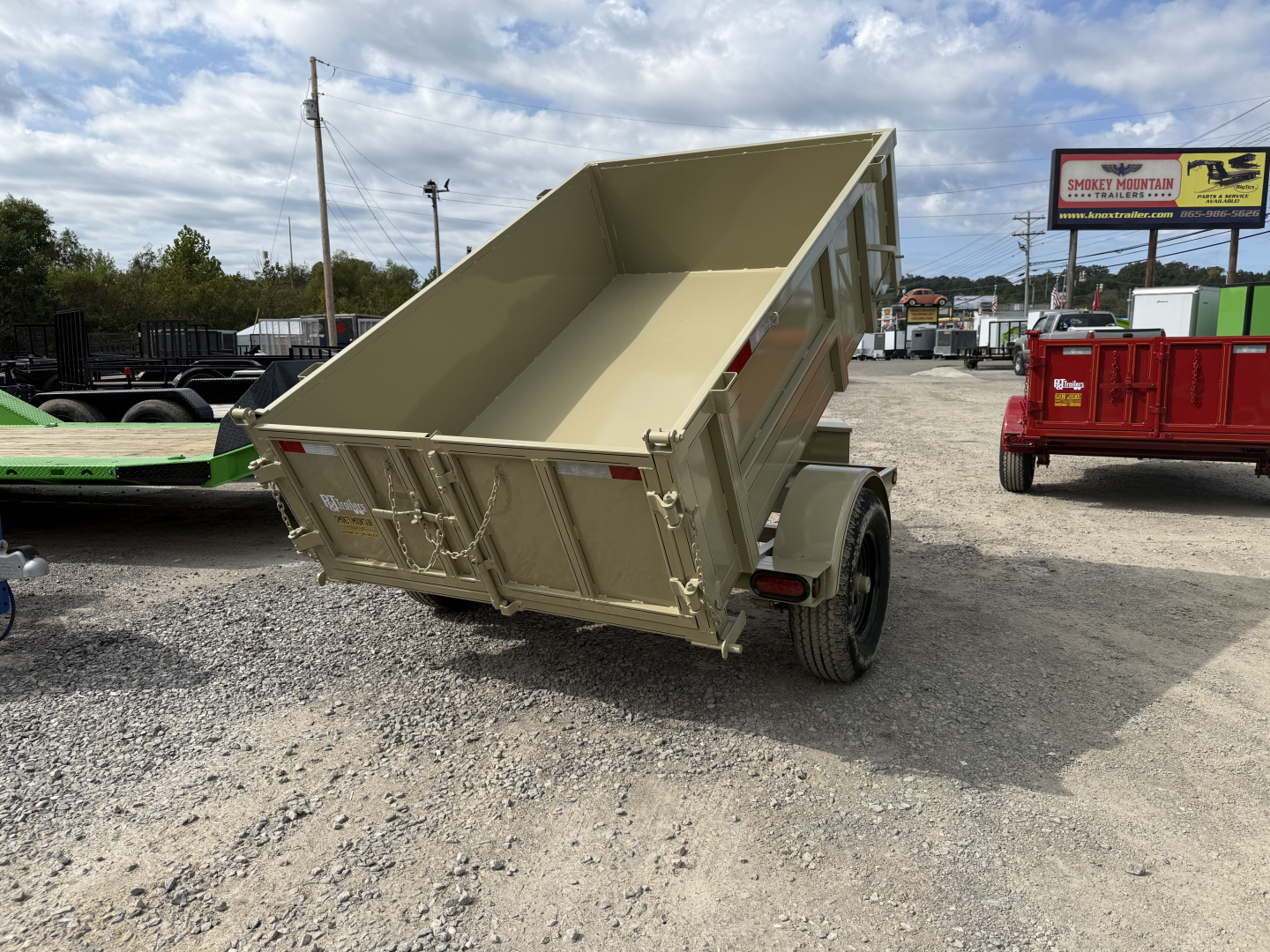 New 2026 P & T Trailers 5.2K 5X8 DUMP SPREAD GATE 7K JACK Dump Trailer