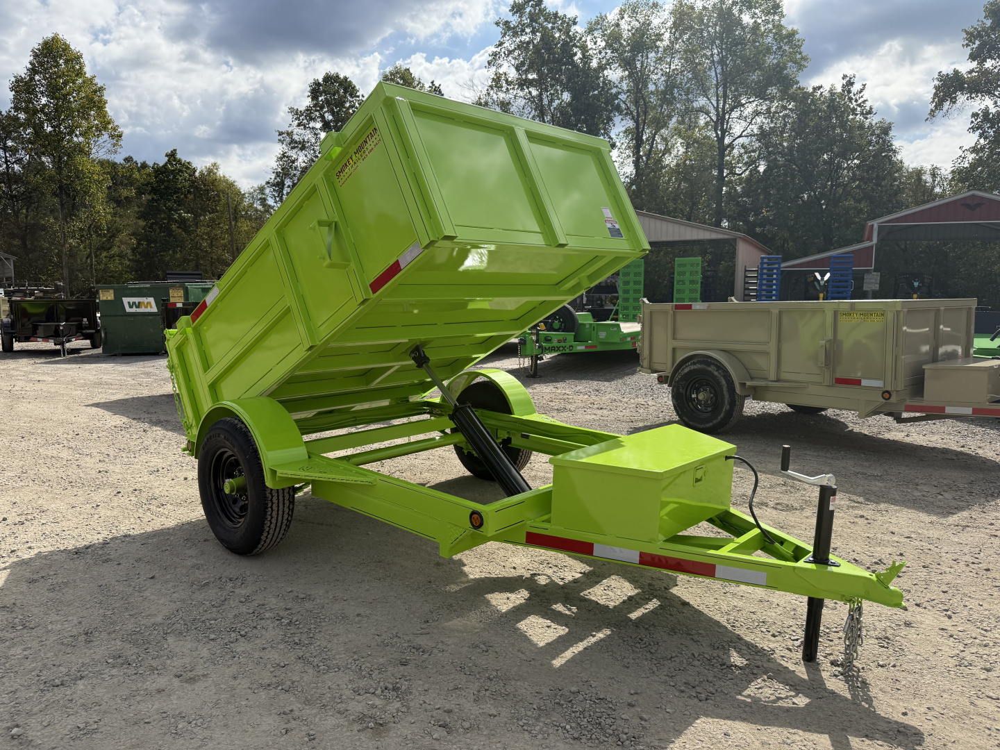 New 2026 P & T Trailers 5.2K 5X8 DUMP SPREAD GATE 7K JACK Dump Trailer