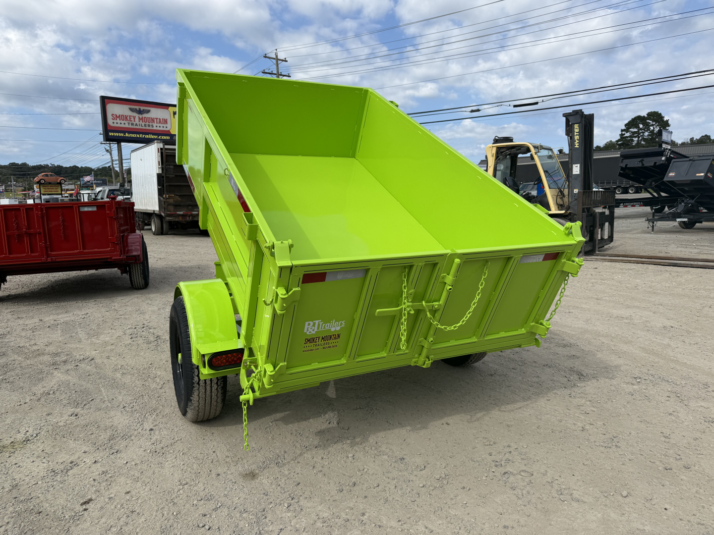 New 2026 P & T Trailers 5.2K 5X8 DUMP SPREAD GATE 7K JACK Dump Trailer