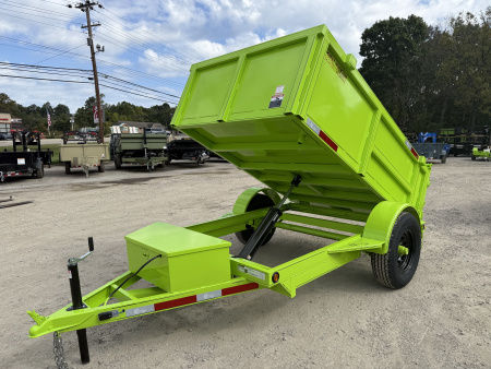 New 2026 P & T Trailers 5.2K 5X8 DUMP SPREAD GATE 7K JACK Dump Trailer