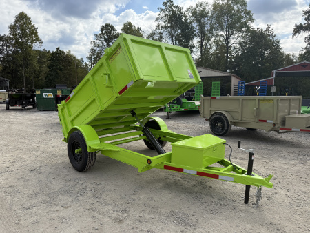 New 2026 P & T Trailers 5.2K 5X8 DUMP SPREAD GATE 7K JACK Dump Trailer