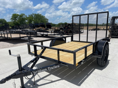 New 2026 DAVIDSON 5X8 SINGLE AXLE UTILITY W/ 4' GATE