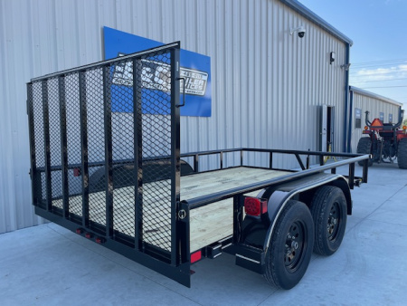 New 2026 DAVIDSON 83X12 TANDEM AXLE UTILITY PIPE TOP W/4' GATE