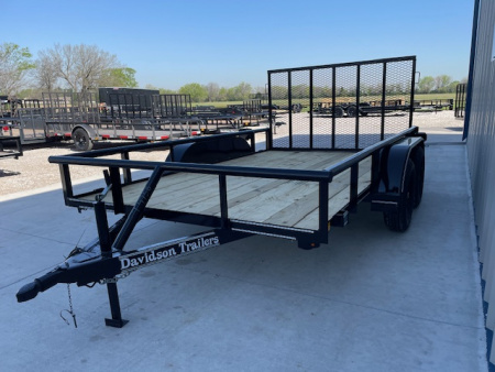 New 2026 DAVIDSON 83X12 TANDEM AXLE UTILITY PIPE TOP W/4' GATE