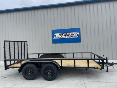 New 2026 DAVIDSON 83X14 TANDEM AXLE PIPE TOP UTILITY W/4' GATE