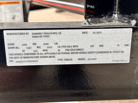 New 2026 Diamond T 7-14 Ramp Gate Utility W/ ATV Ramps 3K GVWR