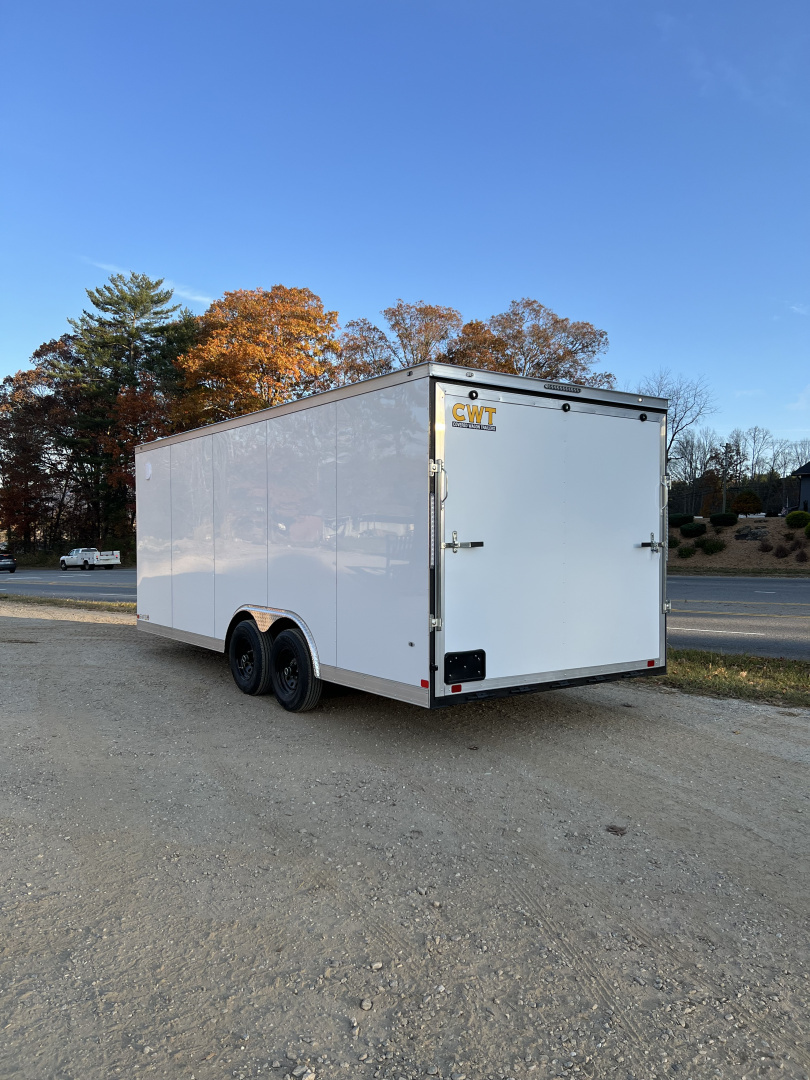 New 2026 Covered Wagon Trailers 8.5X20 TA3 Gold Series / Enclosed Trailer / 7' Interior Height / 48" Side door / 5200# Electric Brake Axles / .080 Aluminum Exterior White