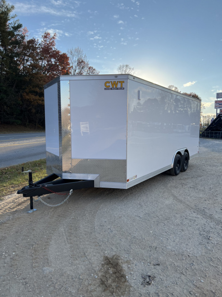 New 2026 Covered Wagon Trailers 8.5X20 TA3 Gold Series / Enclosed Trailer / 7' Interior Height / 48  Side door / 5200# Electric Brake Axles / .080 Aluminum Exterior White