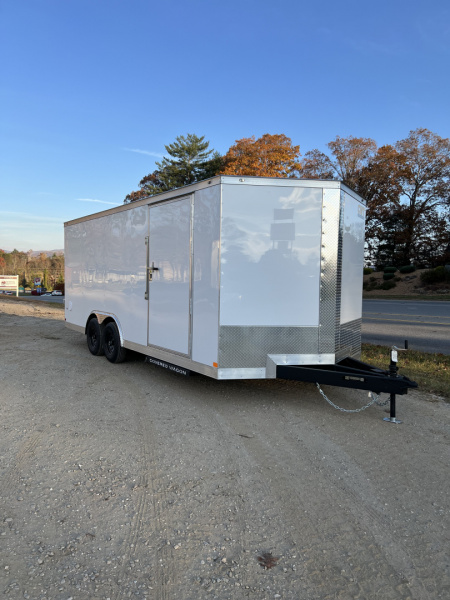 New 2026 Covered Wagon Trailers 8.5X20 TA3 Gold Series / Enclosed Trailer / 7' Interior Height / 48" Side door / 5200# Electric Brake Axles / .080 Aluminum Exterior White