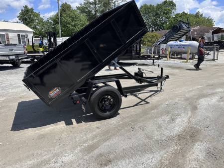 New 2025 Covered Wagon Trailers 5x8x2x3 Dump Trailer / 5x8 / 2' Side / 3500# axle / 2,000# Payload Capacity/ 1,000# Dump Capacity / Manual Hydraulic Pump