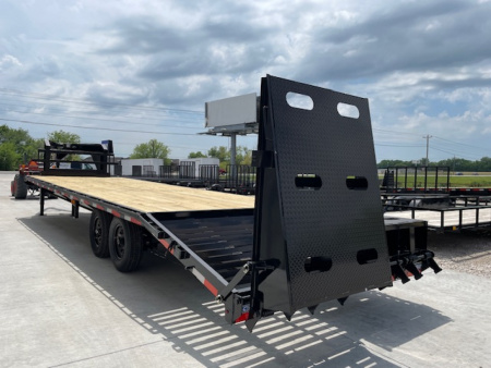 New 2026 DAVIDSON 102X30 (25+5) DECKOVER GOOSENECK (2) TANDEM 8000lb AXLES, GVWR 16,000lbs, MONSTER RAMPS