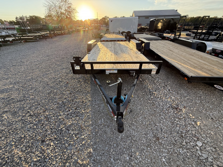 New 2026 PJ TRAILER Equipment CE182 83x18 TA DOVETAIL W/ SLIDE IN RAMPS (GVW:9899) BLACK