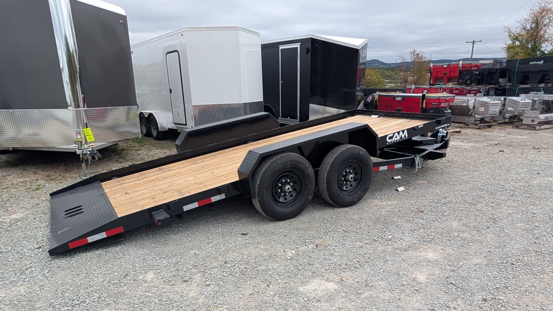 New 2025 CAM Superline 18' Lo Pro Full Tilt Equipment Trailer (7K AXLES)