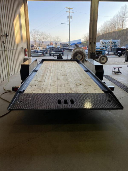 New 2025 CAM Superline 18' Lo Pro Full Tilt Equipment Trailer (7K AXLES)