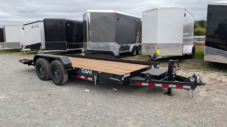 New 2025 CAM Superline 18' Lo Pro Full Tilt Equipment Trailer (7K AXLES)