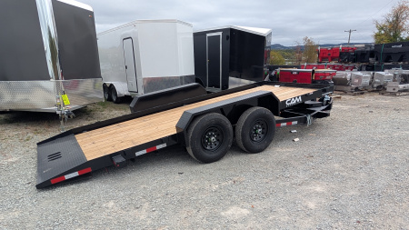New 2025 CAM Superline 18' Lo Pro Full Tilt Equipment Trailer (7K AXLES)