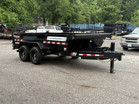 New 2026 PJ Trailers 83  x 14' Low-Pro Telescopic Dump (DT1) 14K GVWR - Hydraulic Jack