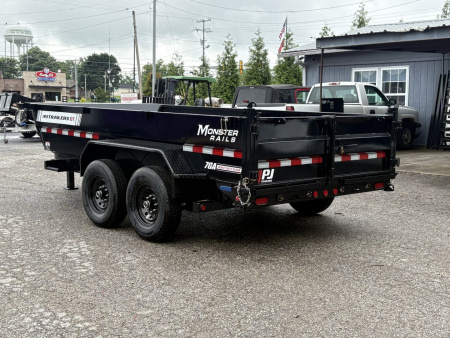 New 2026 PJ Trailers 83" x 14' Low-Pro Telescopic Dump (DT1) 14K GVWR - Hydraulic Jack