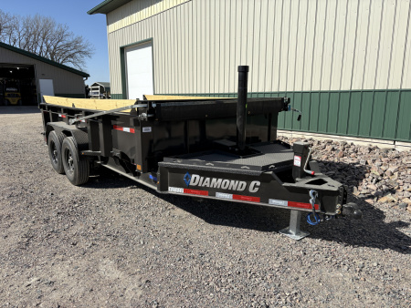 New 2026 14' 14k Diamond C Low Pro Telescopic Dump Trailer