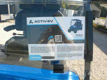 New 2026 ActivEV Pulse 6P Lifted Golf Cart