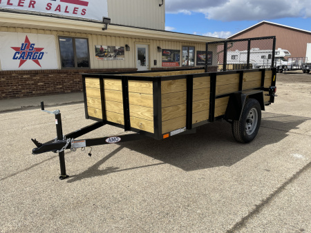 New 2026 AMO 5x10 Woodside 3K w/LED Lights & Spring Assist Fold-In Gate Landscape Trailer