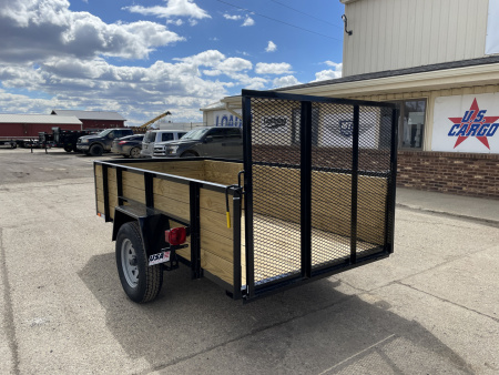 New 2026 AMO 5x10 Woodside 3K w/LED Lights & Spring Assist Fold-In Gate Landscape Trailer