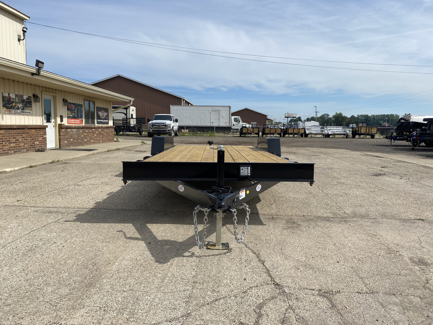 New 2026 AMO 82x20 Flat Deck w/2ft Dove Tail 10k Car Hauler
