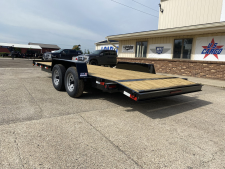 New 2026 AMO 82x20 Flat Deck w/2ft Dove Tail 10k Car Hauler