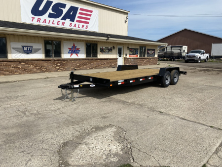 New 2026 AMO 82x20 Flat Deck w/2ft Dove Tail 10k Car Hauler