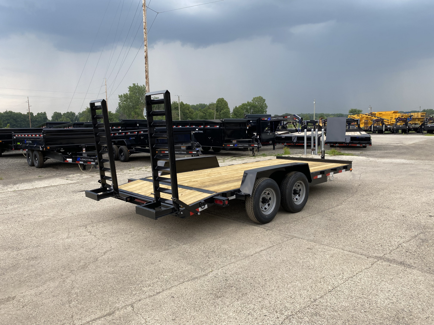New 2025 AMO 82X16 w/Stand Up Ramps 10k Equipment Trailer