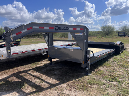 New 2026 Delco Trailers 102x26ft Gooseneck Tilt Equipment Trailer