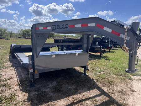 New 2026 Delco Trailers 102x26ft Gooseneck Tilt Equipment Trailer